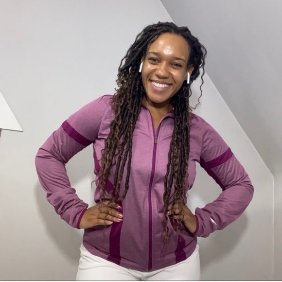 Nike Tops - Nike Dri-Fit Purple Full Zip Athleisure Jacket Long Sleeve Running Fitness Top
